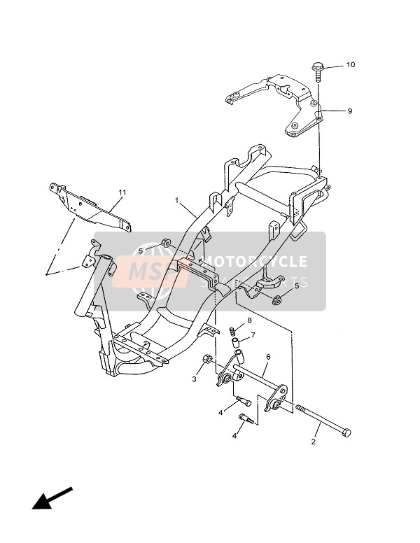 Yamaha YN50M NEOS 2004 Cadre pour un 2004 Yamaha YN50M NEOS